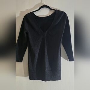 Smart Set Black V-Neck Light Sparkle  Sweater
